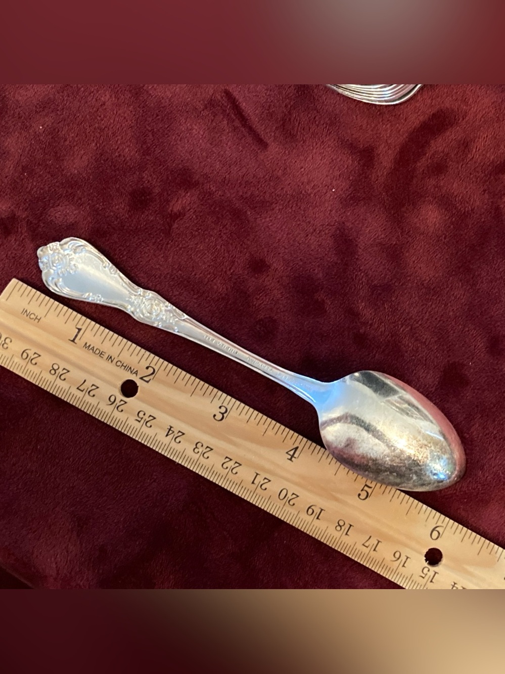 Set of 10 Wm A Rogers Oneida Sectional Silver Plate 6” Dinner Spoons - Picture 5 of 6
